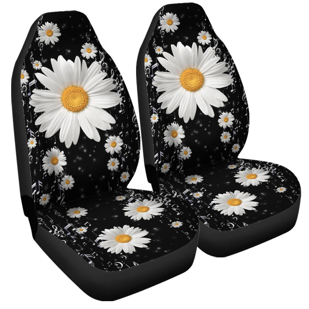 Daisy Car Seat Covers Custom Floral Car Interior Accessories