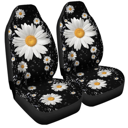 Daisy Car Seat Covers Custom Floral Car Interior Accessories