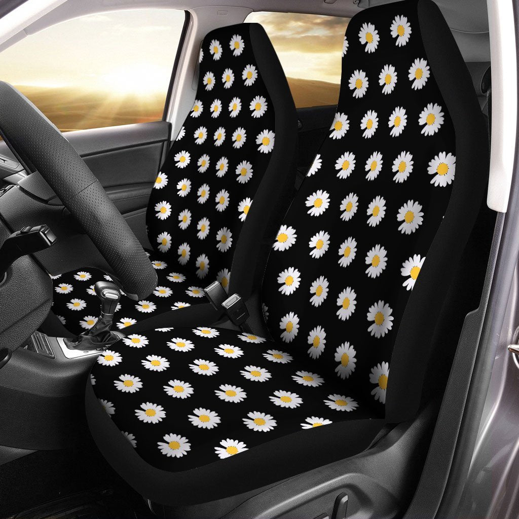 Daisy Car Seat Covers Custom Pattern Flower Car Accessories