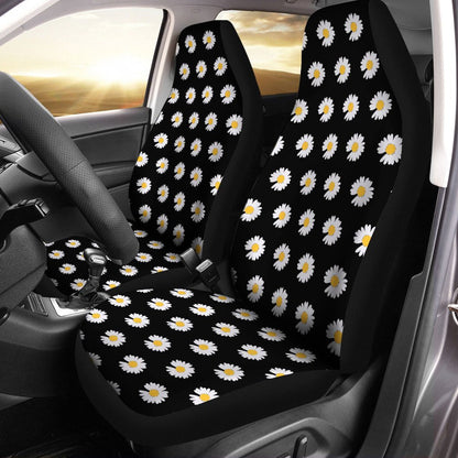 Daisy Car Seat Covers Custom Pattern Flower Car Accessories