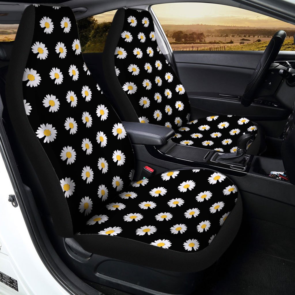 Daisy Car Seat Covers Custom Pattern Flower Car Accessories