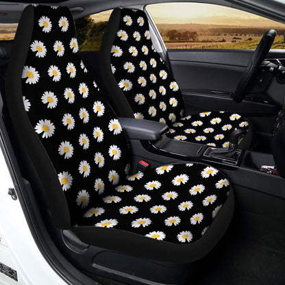 Daisy Car Seat Covers Custom Pattern Flower Car Accessories