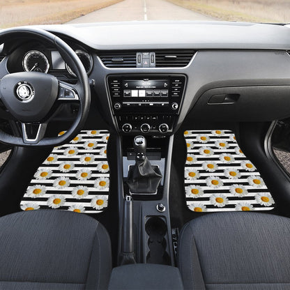 Daisy Flower Car Floor Mats Custom Floral Car Accessories