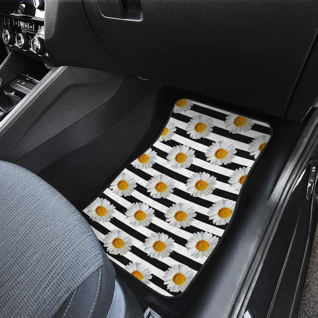 Daisy Flower Car Floor Mats Custom Floral Car Accessories