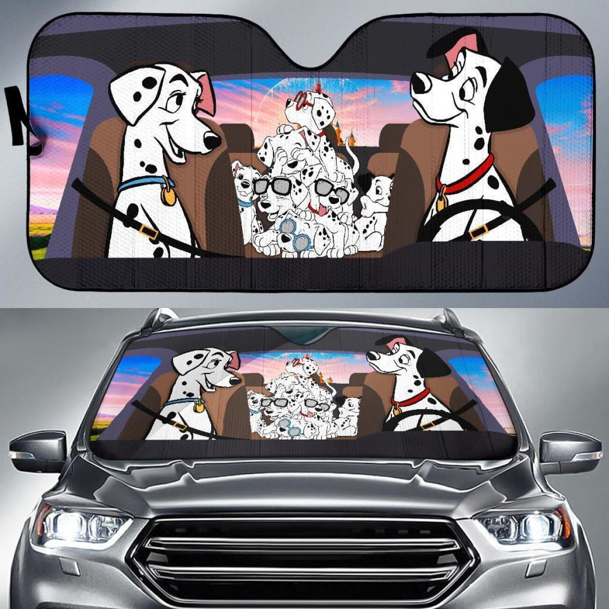 101 Dalmatians Car Auto Sun Shade Funny Windshield Gift Idea Universal Fit 174503
