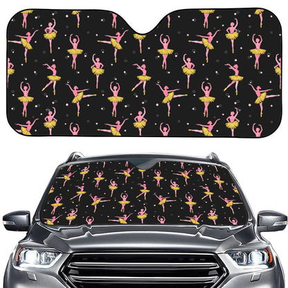 Dancing Ballet Pattern Print Car Windshield Sun Shade