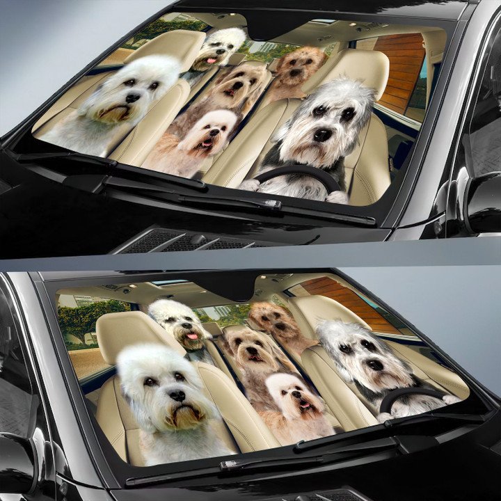 Dandie Dinmont Car All Over Printed 3D Sun Shade