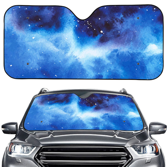 Dark Blue Galaxy Space Print Car Windshield Sun Shade