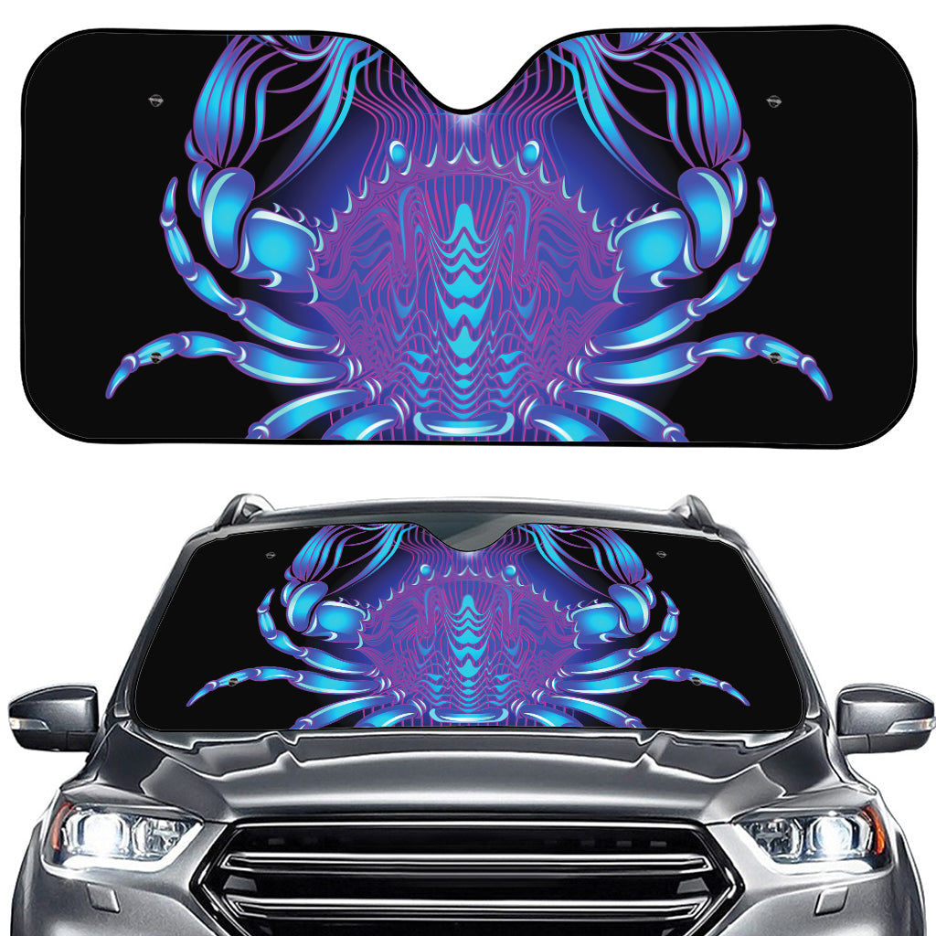 Dark Cancer Zodiac Sign Print Car Windshield Sun Shade