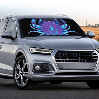 Dark Cancer Zodiac Sign Print Car Windshield Sun Shade