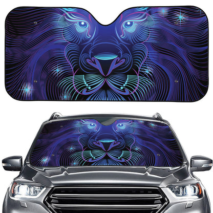 Dark Leo Zodiac Sign Print Car Windshield Sun Shade
