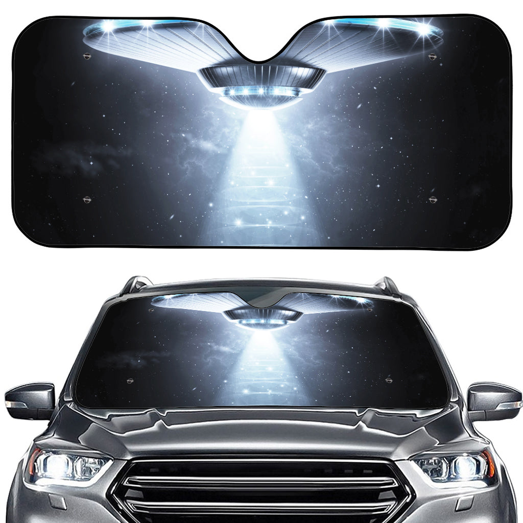 Dark Night UFO Print Car Windshield Sun Shade
