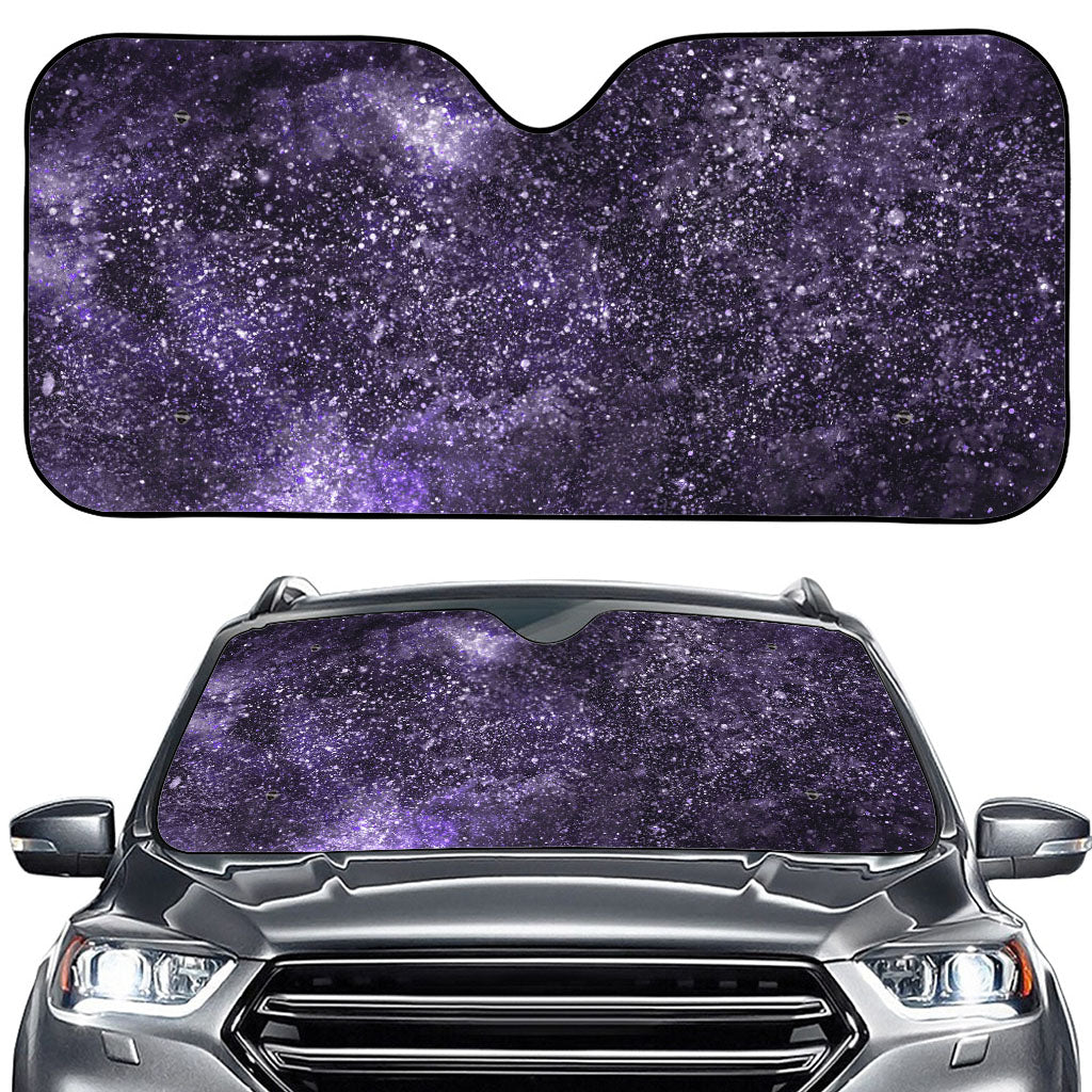 Dark Purple Cosmos Galaxy Space Print Car Windshield Sun Shade