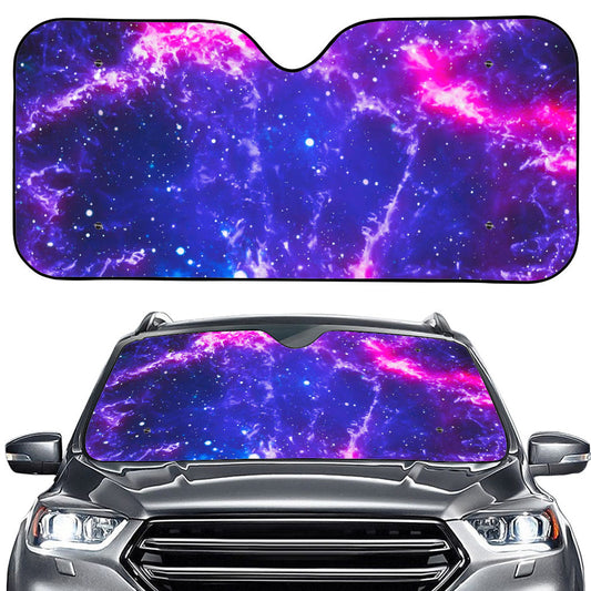 Dark Purple Universe Galaxy Space Print Car Windshield Sun Shade