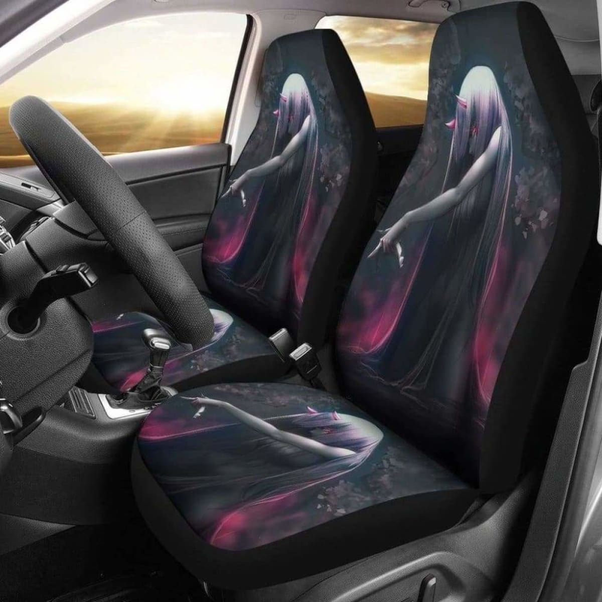 Dark Zero Two Darling In The Franxx Car Seat Covers Universal Fit 051012