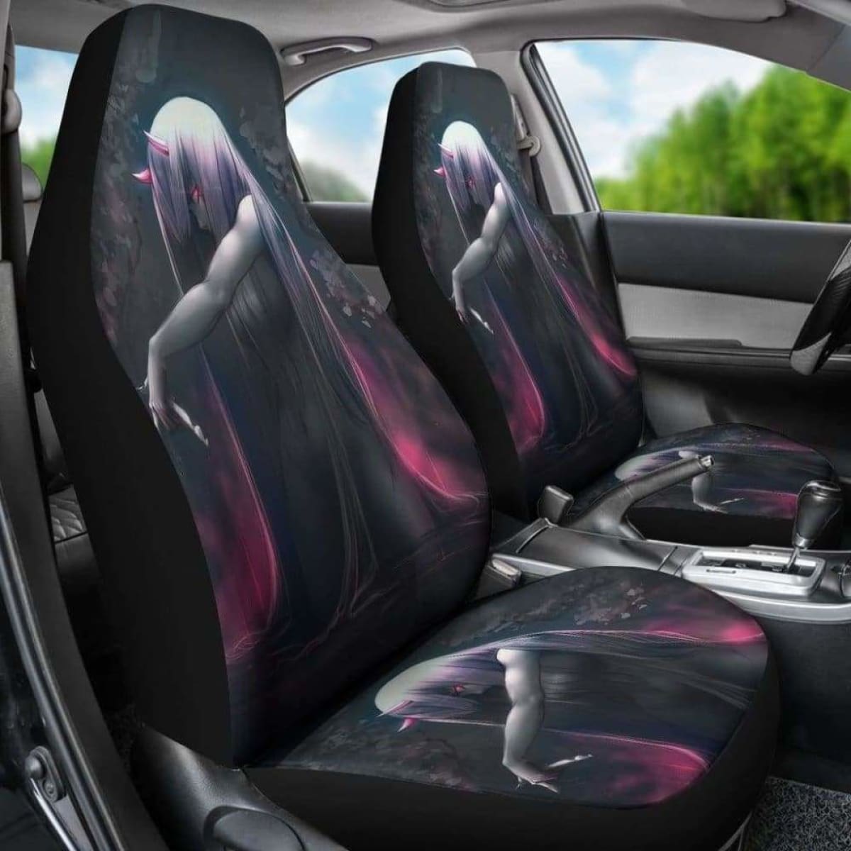 Dark Zero Two Darling In The Franxx Car Seat Covers Universal Fit 051012