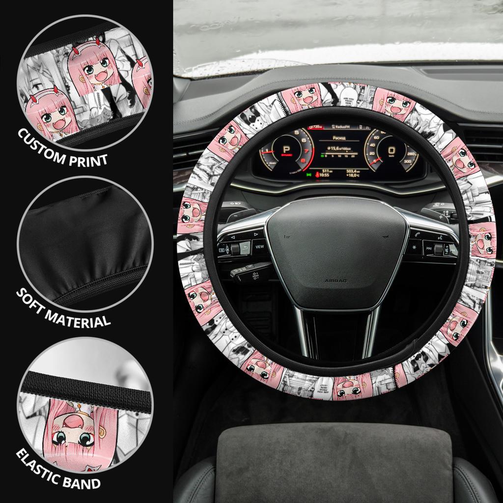 Darling In The Franxx Chibi Anime Custom Car Steering Wheel Cover