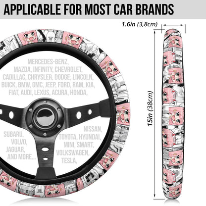 Darling In The Franxx Chibi Anime Custom Car Steering Wheel Cover