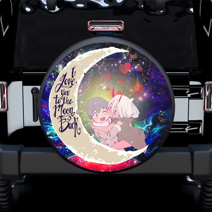 Darling In The Franxx Hiro And Zero Two Love You To The Moon Galaxy Spare Tire Cover
