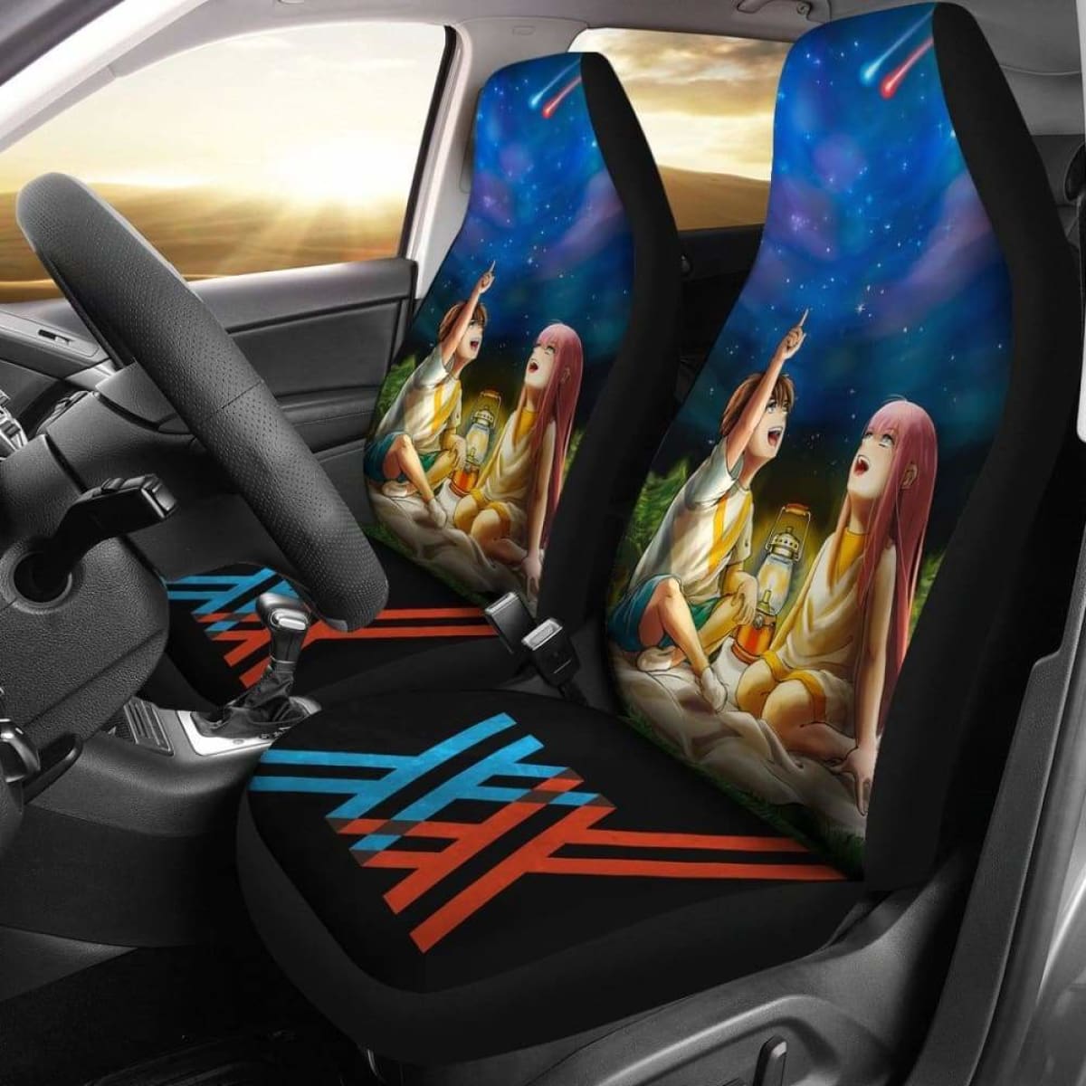 Darling In The Franxx Sky Seat Covers 101719 Universal Fit