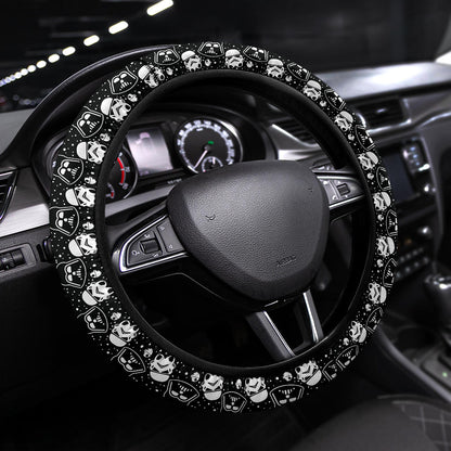 Darth Vader Stormtroopers Funny Head Christmas Premium Custom Car Steering Wheel Cover