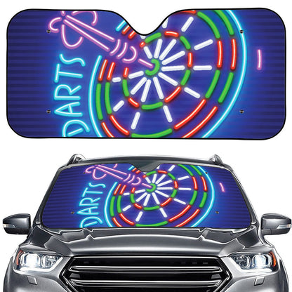 Darts Bar Sign Print Car Windshield Sun Shade