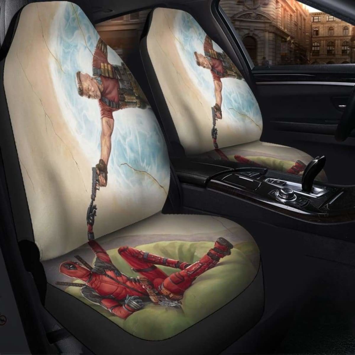 Deadpool Cable Funny Seat Covers 101719 Universal Fit