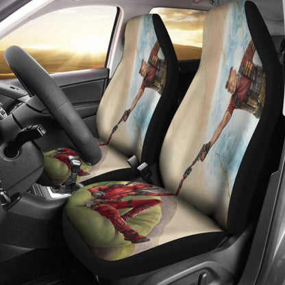 Deadpool Cable Funny Seat Covers 101719 Universal Fit