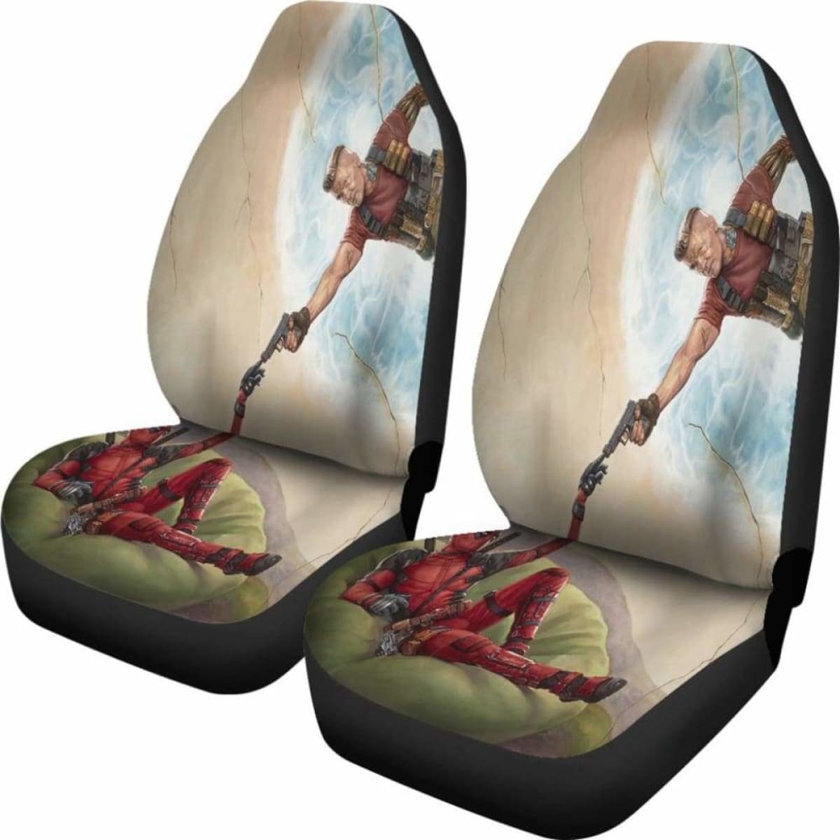 Deadpool Cable Funny Seat Covers 101719 Universal Fit