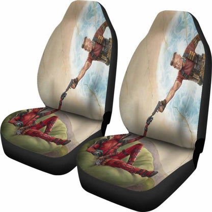 Deadpool Cable Funny Seat Covers 101719 Universal Fit