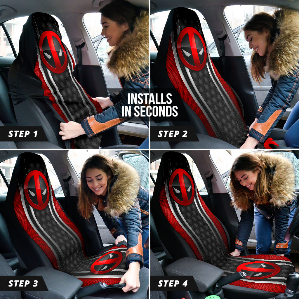 Deadpool Car Seat Covers Glossy Style Car Accessories 211401