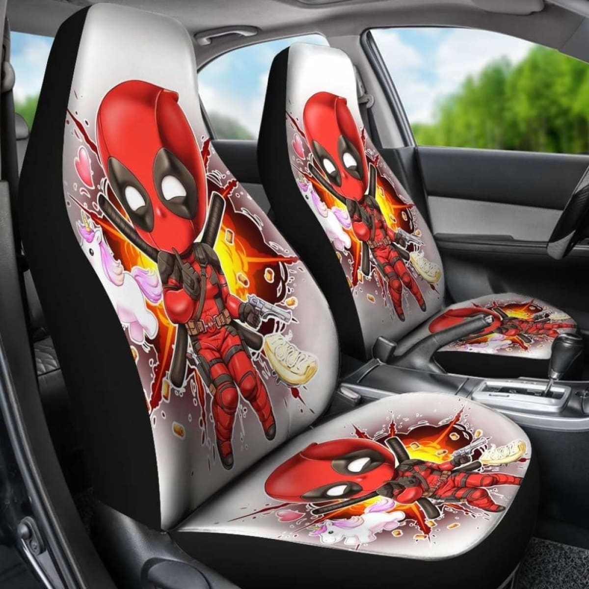 Deadpool Car Seat Covers Universal Fit 051012