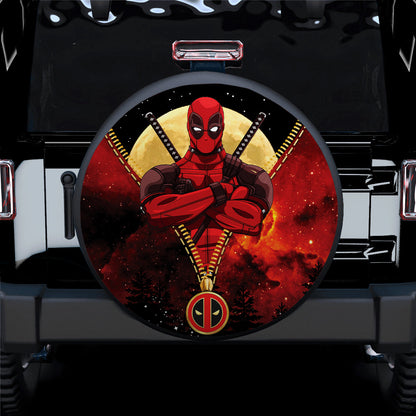 Deadpool Darkness Zipper Car Spare Tire Cover