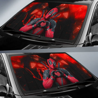 Deadpool Love Car Sun Shades Movie Fan Gift H032720 Universal Fit 225311
