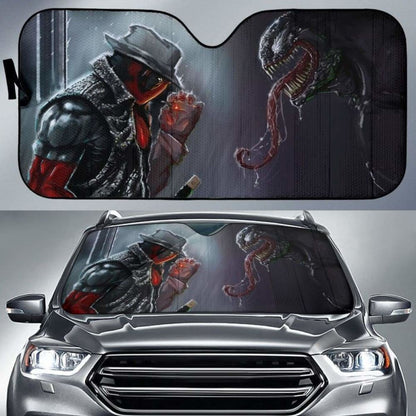 Deadpool Vs Venom Auto Sun Shades 918b Universal Fit