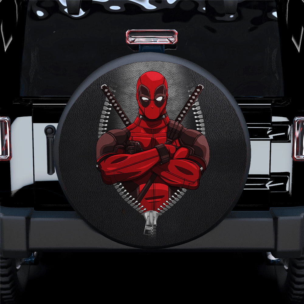 Deadpool Zipper Car Spare Tire