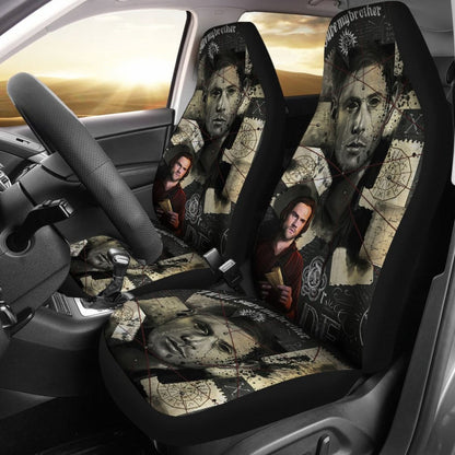 Dean And Sam Car Seat Covers Supernatural Movie H040320 Universal Fit 225311