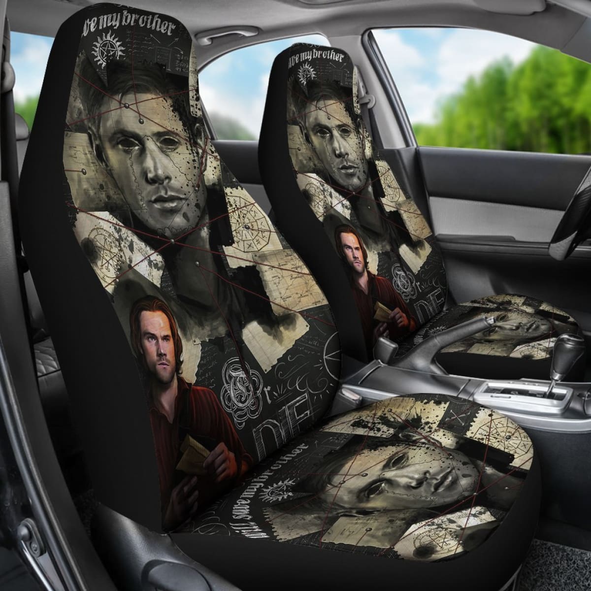 Dean And Sam Car Seat Covers Supernatural Movie H040320 Universal Fit 225311