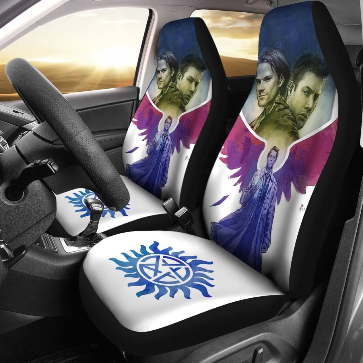Dean And Sam Movie Supernatural Car Seat Covers H040320 Universal Fit 225311