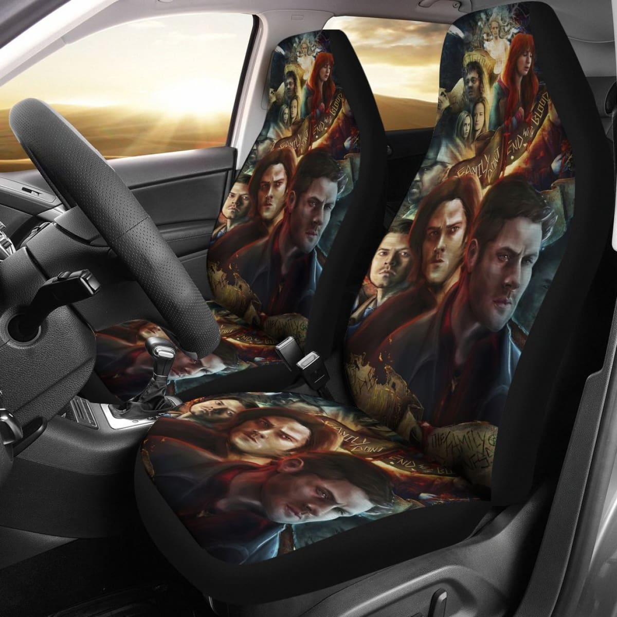 Dean And Sam Supernatural Movie Car Seat Covers H040320 Universal Fit 225311