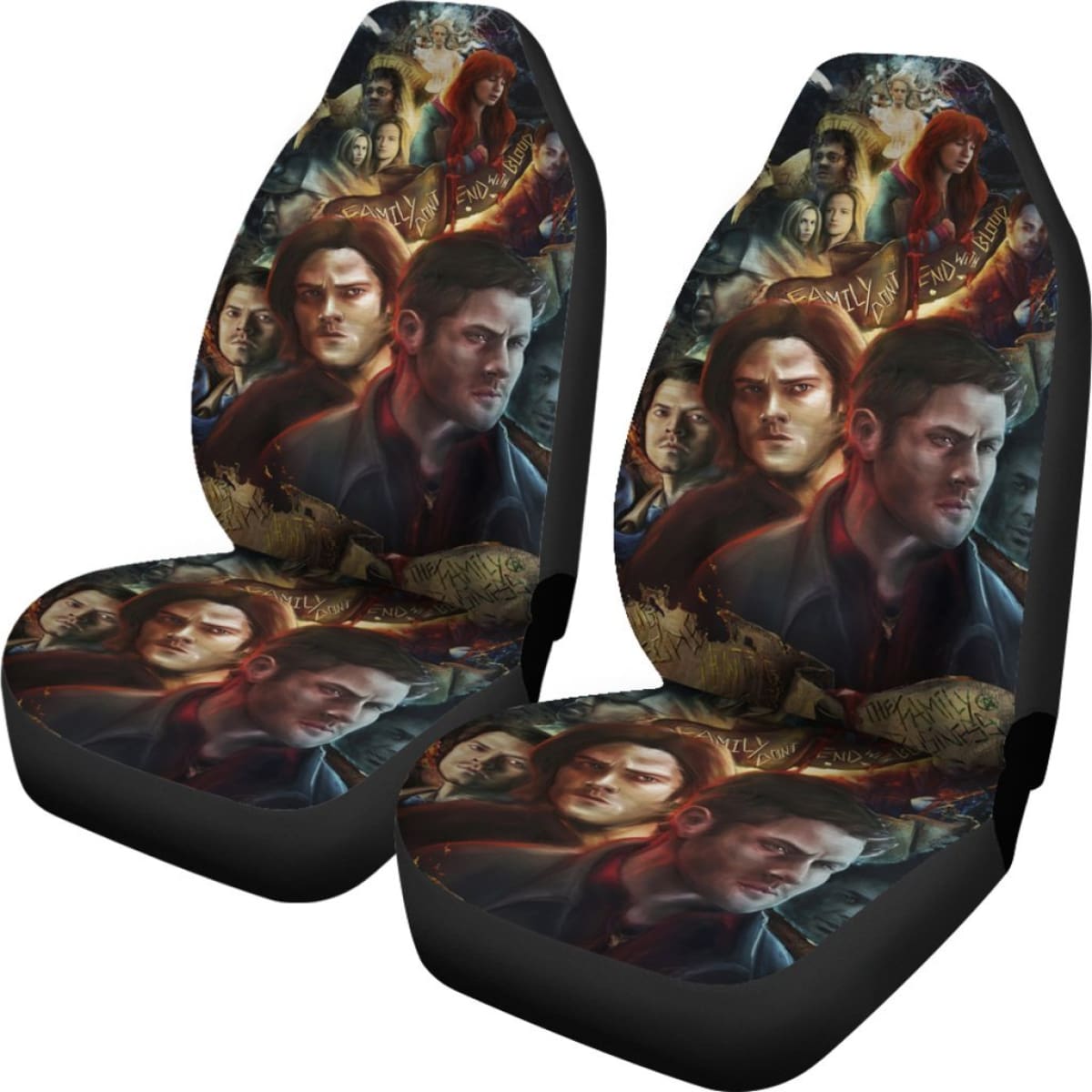 Dean And Sam Supernatural Movie Car Seat Covers H040320 Universal Fit 225311
