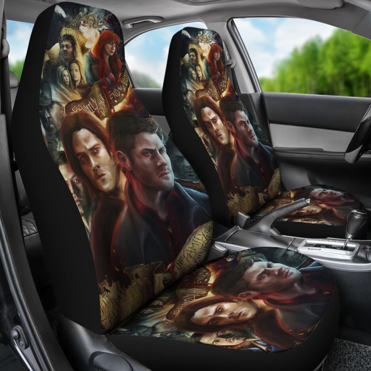 Dean And Sam Supernatural Movie Car Seat Covers H040320 Universal Fit 225311