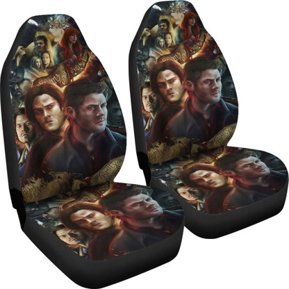 Dean And Sam Supernatural Movie Car Seat Covers H040320 Universal Fit 225311