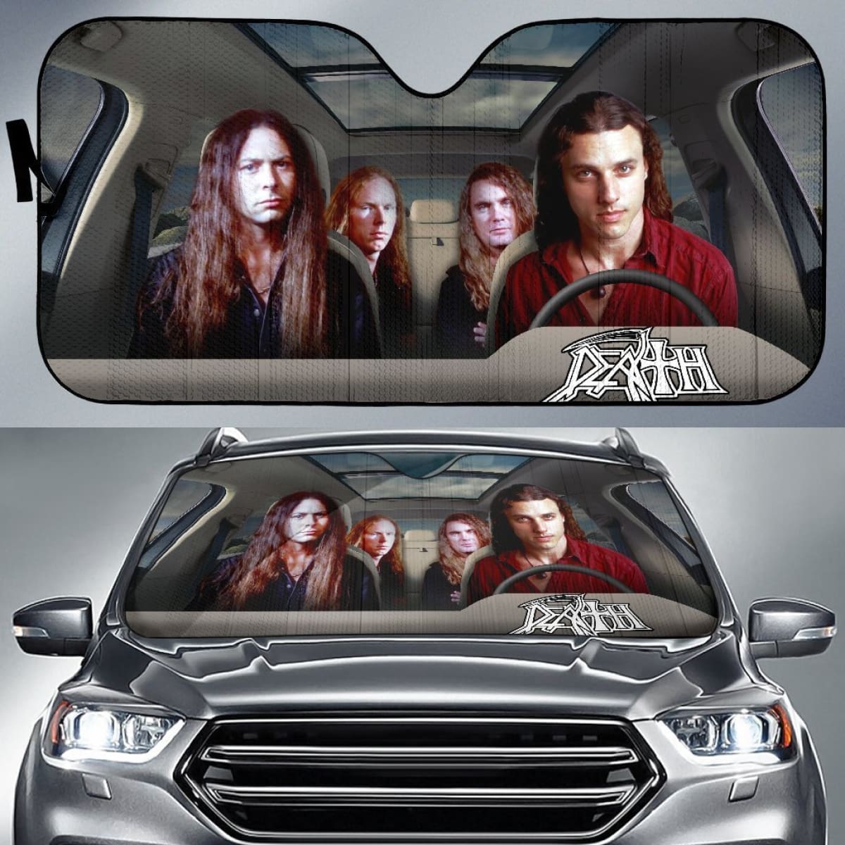 Death Metal Band Car Sun Shade Rock Fan Sun Visor Universal Fit 174503