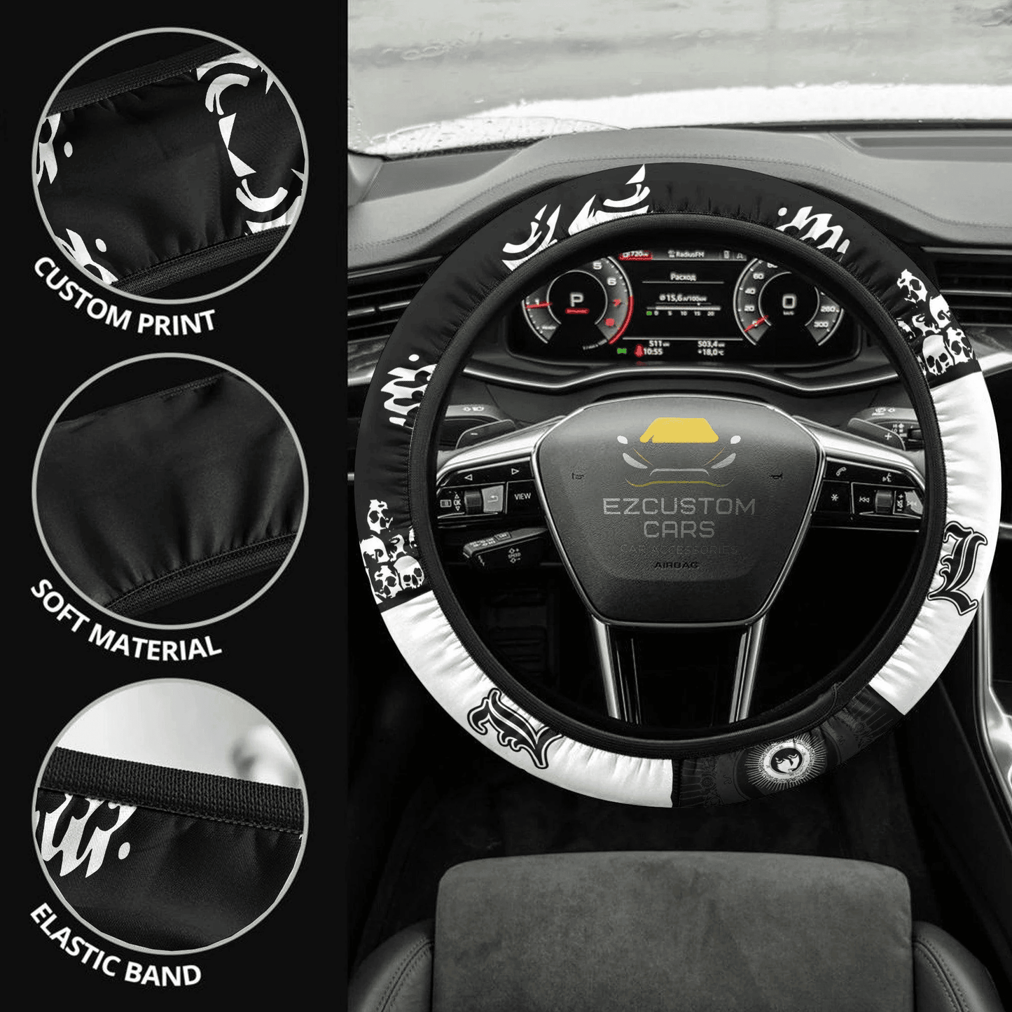 Death Note Anime Steering Wheel Cover Custom Lawliet (L) Anime Car Accessories