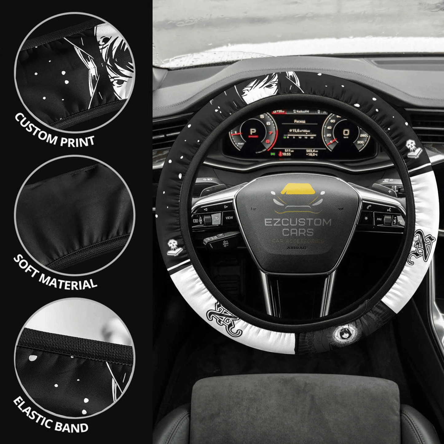 Death Note Anime Steering Wheel Cover Custom Naomi Misora Anime Car Accessories
