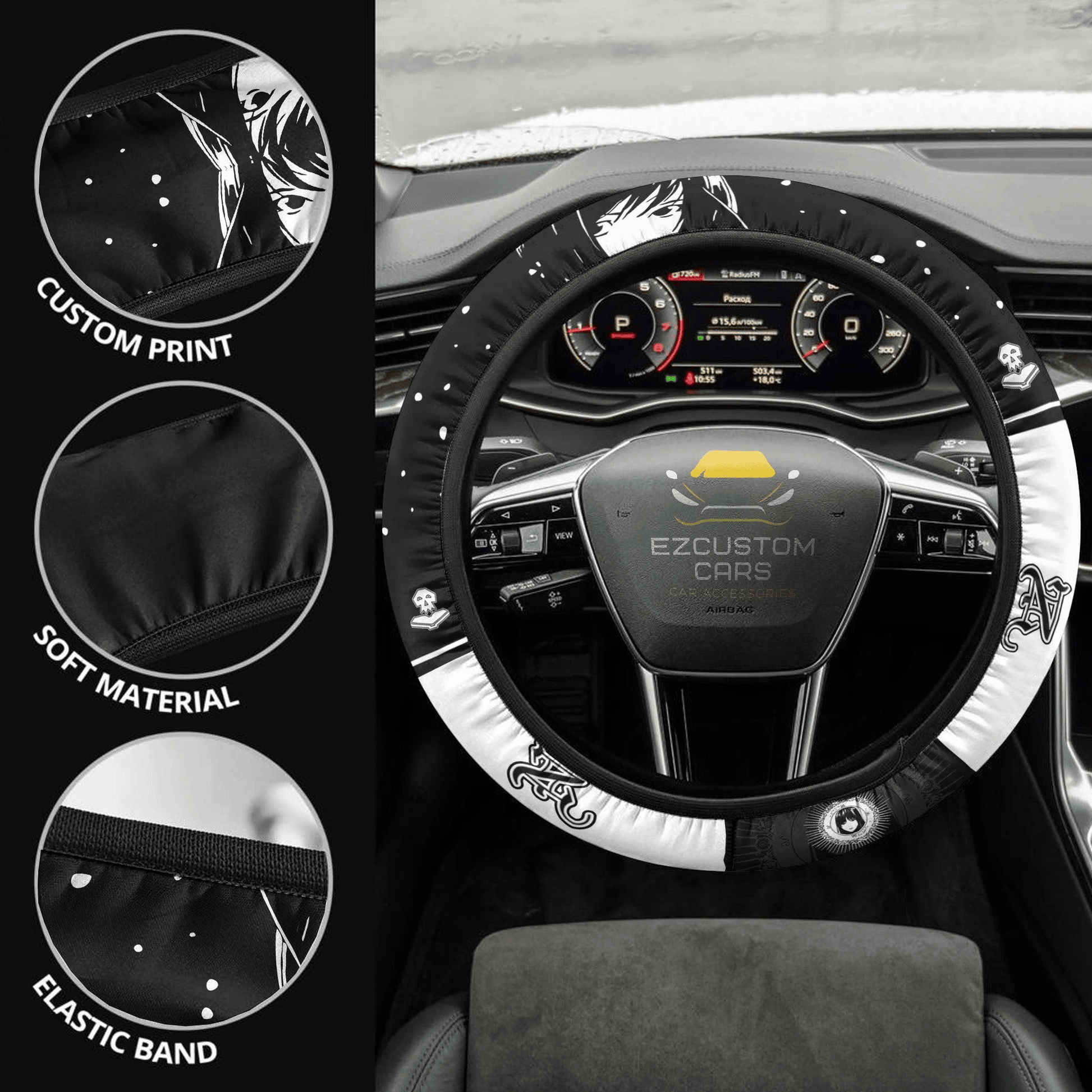 Death Note Anime Steering Wheel Cover Custom Naomi Misora Anime Car Accessories