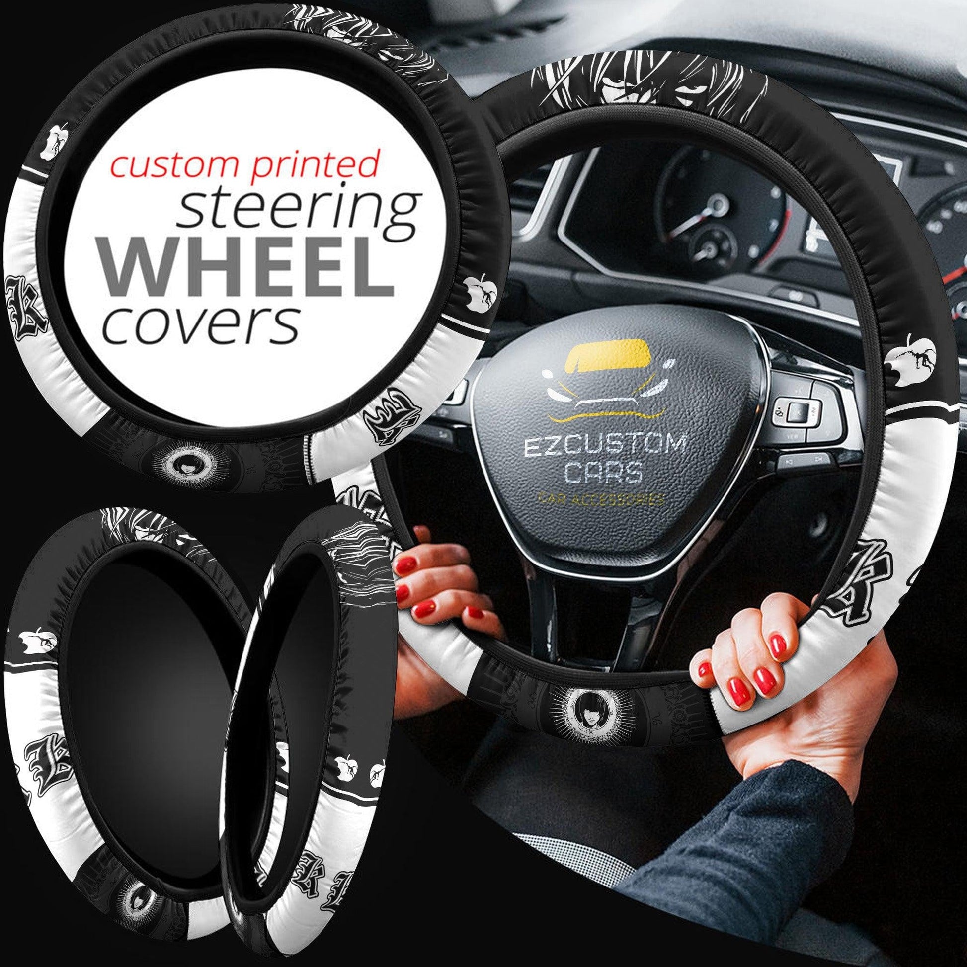 Death Note Anime Steering Wheel Cover Light Yagami Anime Car Accessories