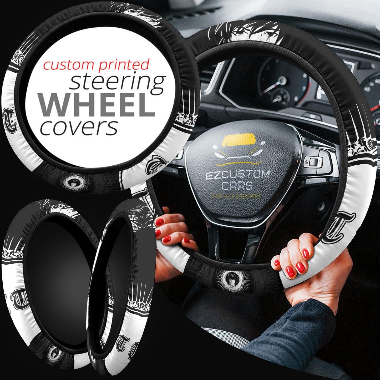 Death Note Anime Steering Wheel Cover Teru Mikami Custom Car Accessories