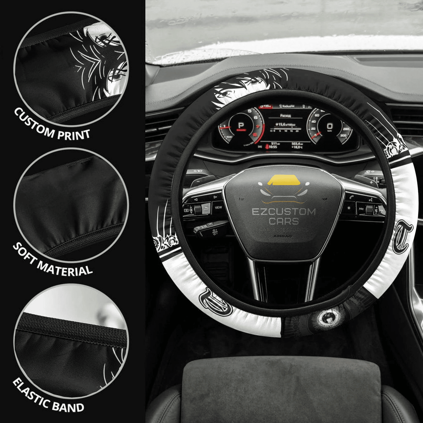 Death Note Anime Steering Wheel Cover Teru Mikami Custom Car Accessories